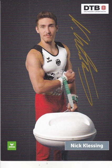 Nick KLESSING - Deutschland, Gold Jun.-EM 2016 Turnen, Original-Autogramm!