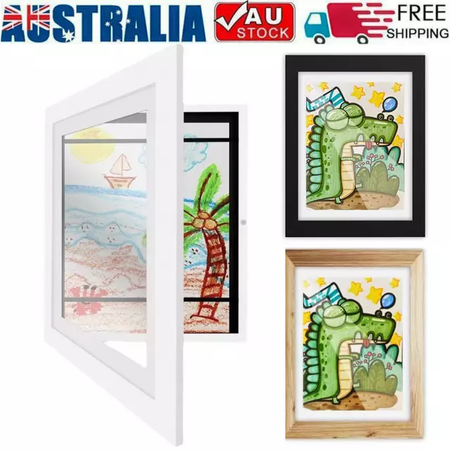 Kids Art Frames Children Art Projects Wooden Artwork Display Hold 150 Pictures