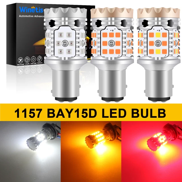 2X No Hyper Flash LED Turn Signal Light Bulbs for 3157 3156 7440 7443 1156 1157