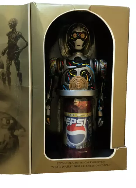 2000 Pepsi Cola C-3PO Star Wars Celebrations Sound Flaschenkappe Sammlung verpackt