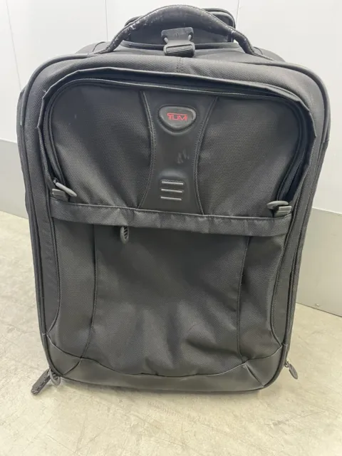 Tumi alpha Carry on Black Wheeled rolling Bag Travel Suitcase 22" luggage