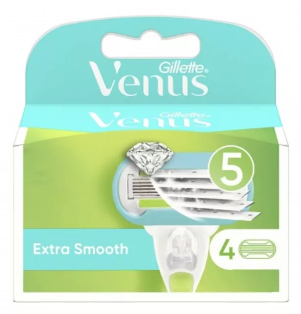 4 Gillette Venus Smooth Rasierklingen 4 Stück Ersatzklingen - NEU - OVP -