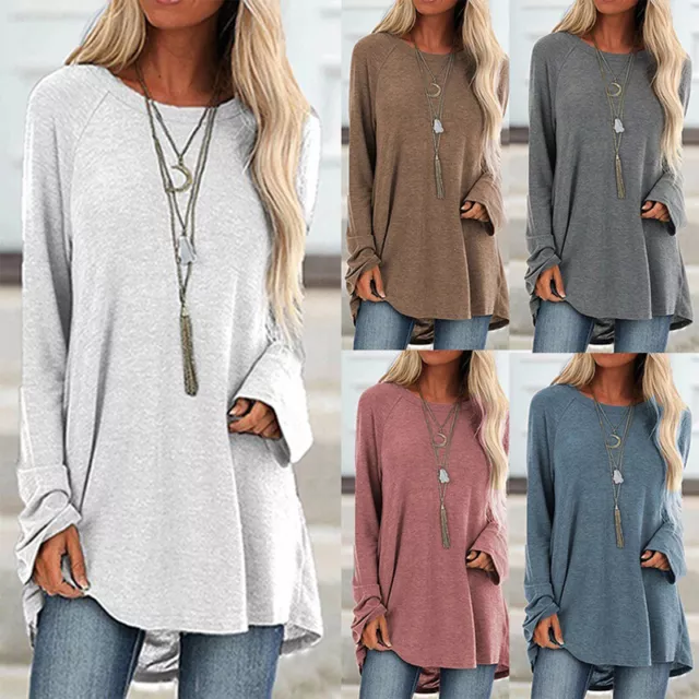 Women's Lace V-Neck T-Shirt Loose Casual Blouse Long Sleeve Summer Tops  Pullover