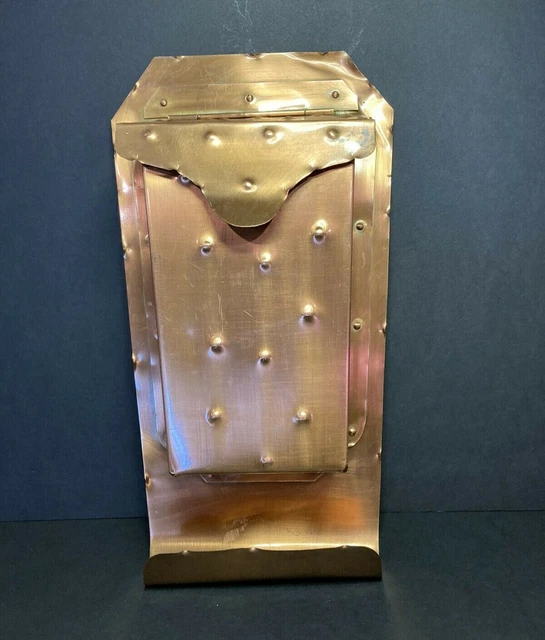 Vintage Drumgold Mailbox Handmade Copper Wall Mounted MCM Arts & Craft Style