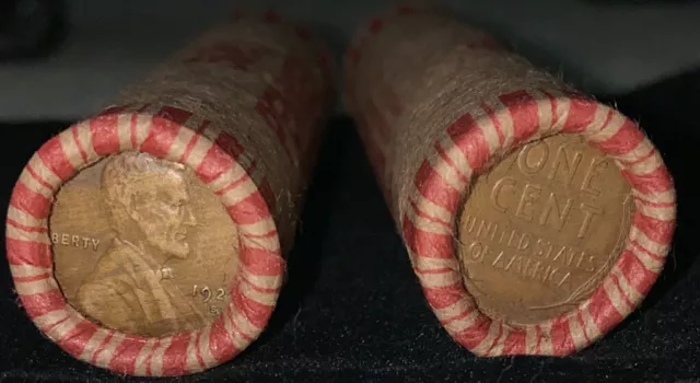 2x US Lincoln Wheat Cent 1C Penny Roll 1914-S/1909 VDB 24-S/VDB 40%+ Pre-1940