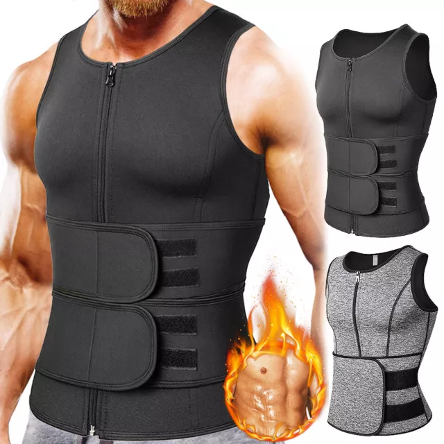 Men's Sweat Body Shaper Sauna Slimming Trainer Shapewear Gym Shirt