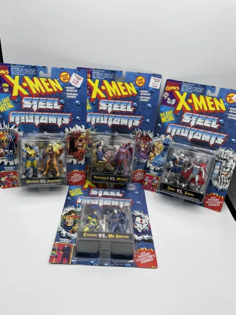 Marvel X-Men Steel Mutants 4 Sets. Toy Biz 1994