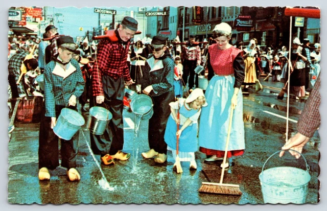 Michigan Holland Tulip Time Dutch Costume Vintage Postcard