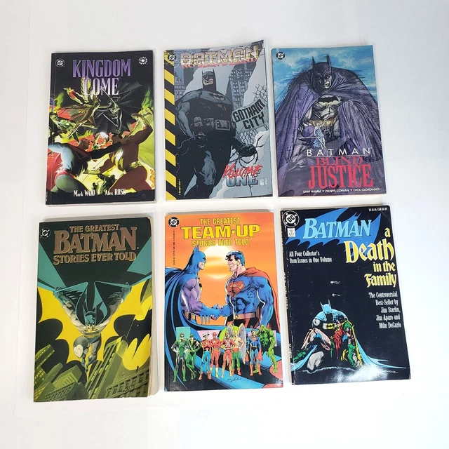 Lot of (6) Assorted DC Comics TPBs Graphic Novels VTG 1988-1999 Batman Superman