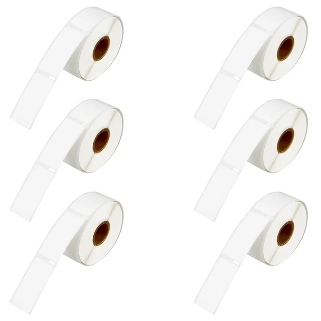 6 Rolls Rat Tail Jewelry Price Tag Labels 30373 for Dymo LabelWriter 450 Duo
