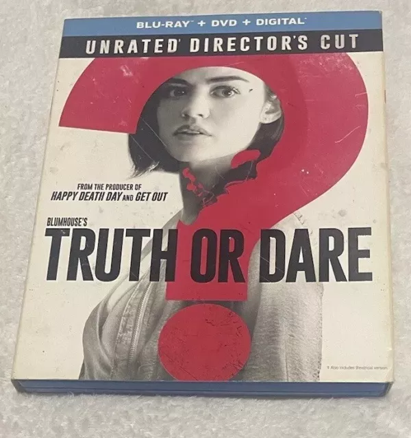 Blumhouse`s Truth or Dare (Blu-ray, DVD, 2018) W/slipcover