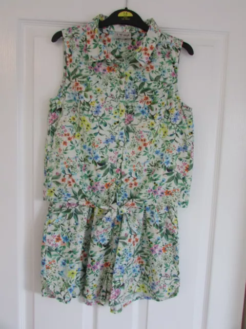 Next girls 11 years floral flowers summer holiday playsuit - Very good con