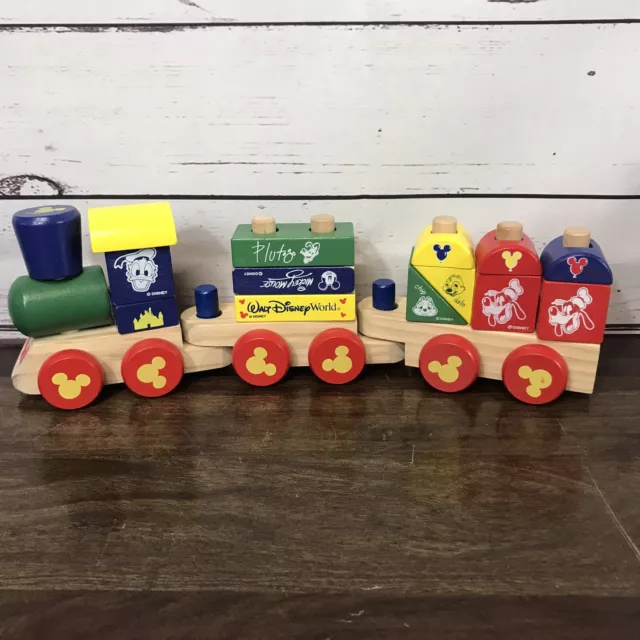 Disney World And Disneyland Parks Rare Wooden Stacking Train Melissa And