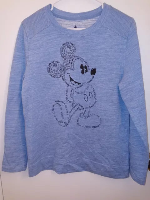 Disney Parks Blue Mickey Mouse Pullover Womens Sweater Lightweight Size M