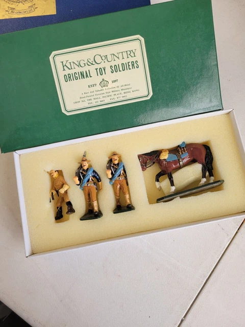 King Country Teddy Roosevelt Rough Riders Metal Figures Hamd Painted Rare