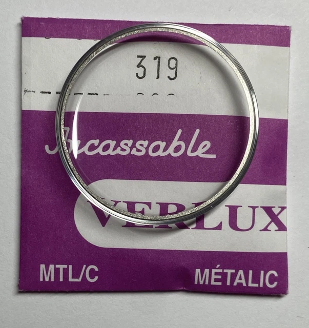 Verre De Montre Verlux Metalbloc - Diamètre 29.4 Mm, Bague Acier, Verre Plexi