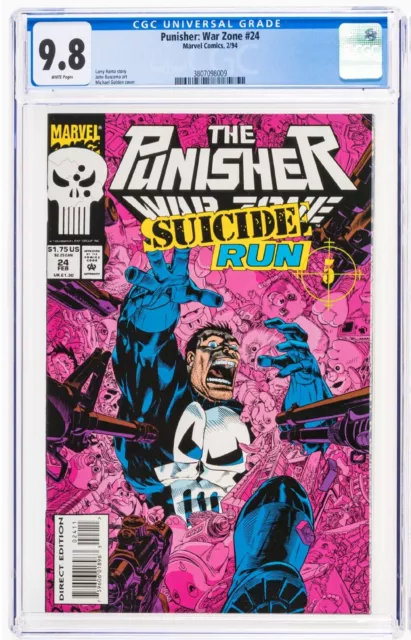 🔥 The Punisher War Zone #24 CGC 9.8 1994 Suicide RUN Part #5 Marvel Comics 1 2