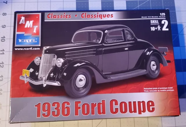 Vintage Amt Ertl 1936 Ford Coupe 31540 Model Kit 1/25 Nib Nos