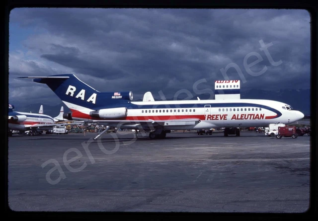 Reeve Aleutian Boeing 727-100C N831RV Aug 84 Kodachrome Aircraft Slide/Dia