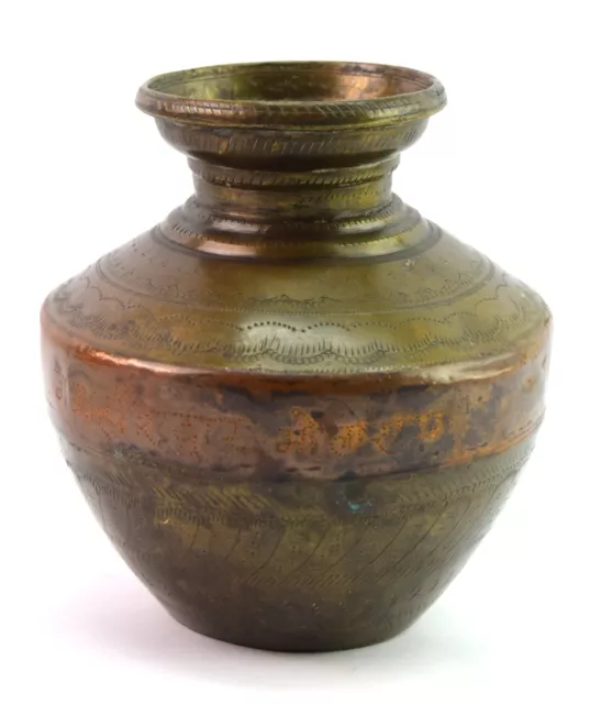 Antique Traditional Water Pot Ganga Jal Lota High Aged Brass Indian. G56-35
