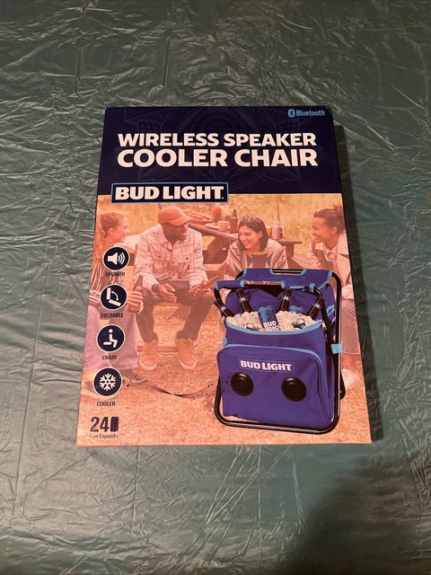 Bud Light Folding Chair Cooler Speaker Combo Blue
