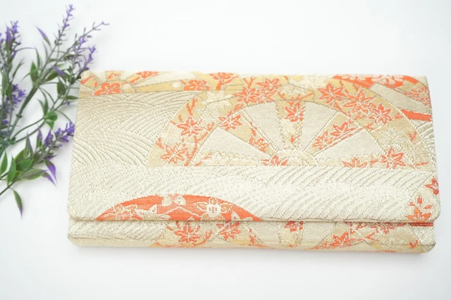 DEAR VANILLA Japanese Kimono Antique Vintage Purse, Silk Clutch Bag