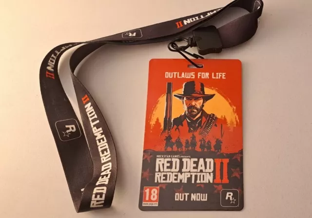 Red Dead Redemption 2 Official Lanyard PROMO RockStar Press Item Collectors