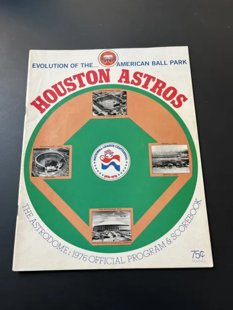 1976 Houston Astros Official Program & Scorebook vs Chicago Cubs