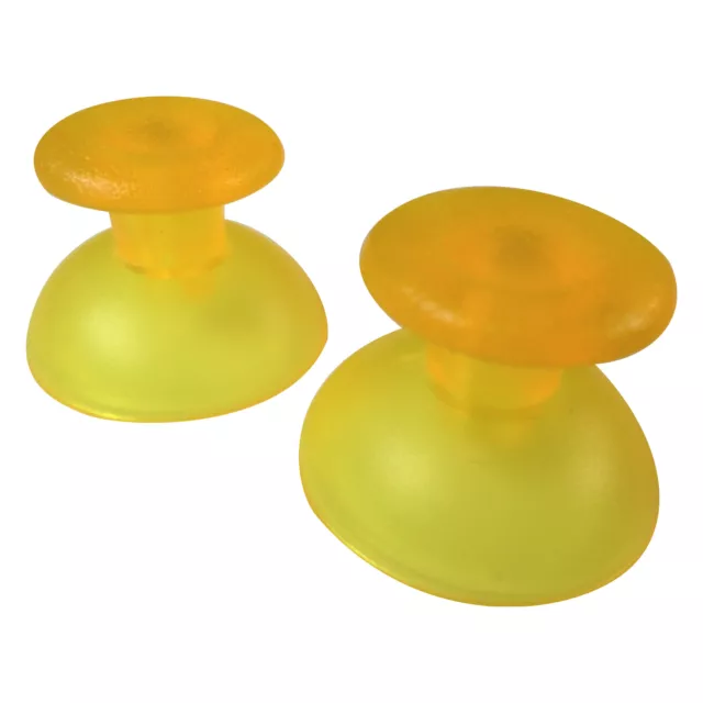 Thumbsticks for PS3 Controllers convex analog - 2 pack Clear Yellow | ZedLabz