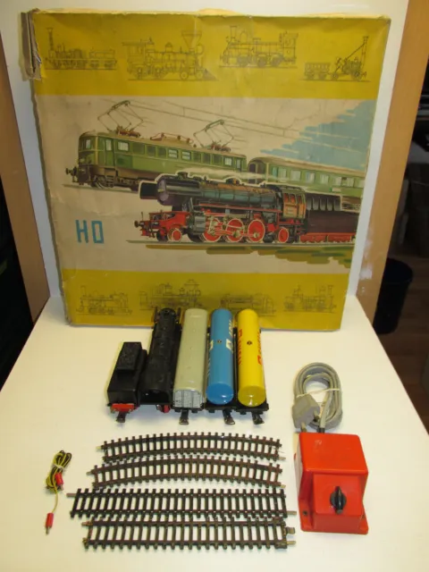 Dressler Spur H0 Zugpackung Dampflok KD 460 + 3 Güterwagen + Schienen Trafo OVP