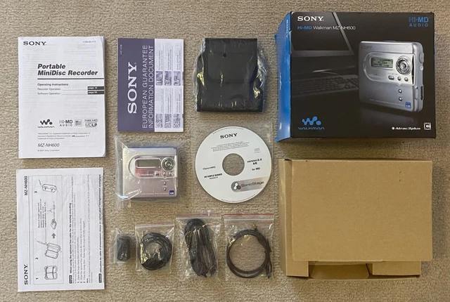 SONY MZ-NH600 HI-MD MiniDisc Walkman Grabadora Reproductor Caja