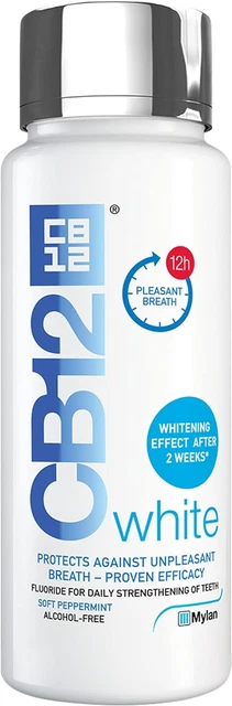 Enjuague bucal blanco CB12, dientes más blancos después de 2 semanas, respiración agradable durante 12 horas,