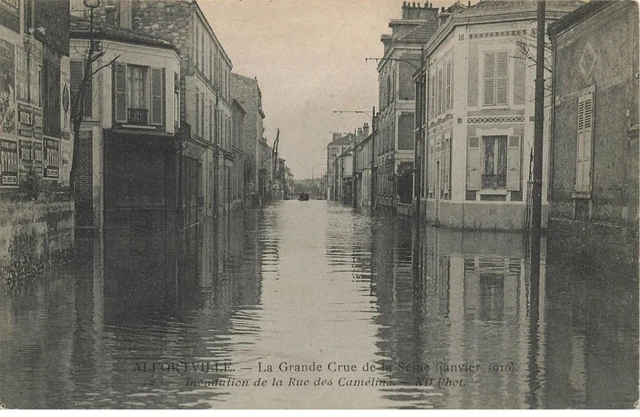 94 Alfortville #21784 Grande Crue Seine 1910 Inondation Rue Des Camelias