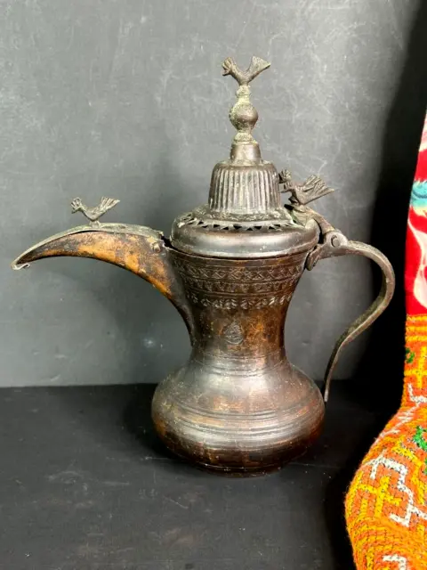 Old Turkish Brass Coffee Pot …beautiful collection and display piece