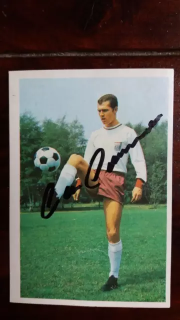 Bergmann Sammelbild Sportbild 68 Franz Beckenbauer Bayern München handsigniert