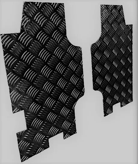 LAND ROVER DEFENDER 90/110 Black Rear Quarter Panel Chequerplate Covers ...