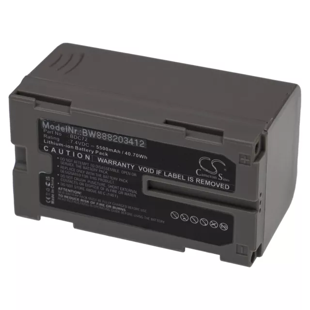 Batterie pour Topcon Total Station GM-52 5500mAh