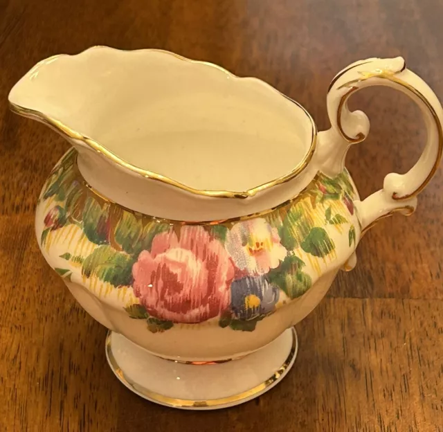 Vintage Paragon Tapestry Rose Bone China Creamer.