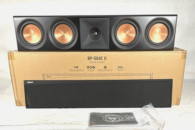 Used-Klipsch RP-504C II Walnut Center Channel Speaker-FREE SHIPPING