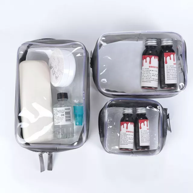 Zipper Transparent PVC Cosmetic Bags Storage Pouch Makeup Case Toiletry Bag