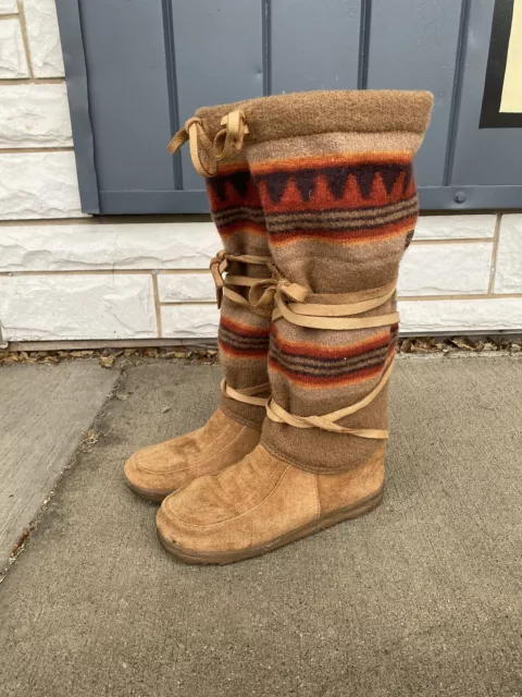 Steger Mukluks "Mesa Blanket" Boots, Tall, Size 10 R, Womens Boots, Made in USA