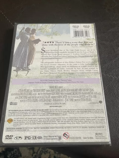THE COLOR PURPLE (DVD) - Brand New - In Original Plastic $4.60 - PicClick