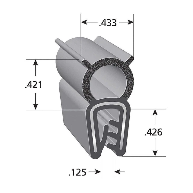 TRIM LOK INC DDA2513-328 Trim Seal,Coex,328 Ft.