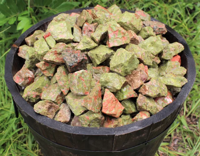 1/2 lb Bulk Lot Natural Rough UNAKITE (Raw Gemstone Crystal Rock Tumbling 8 oz)