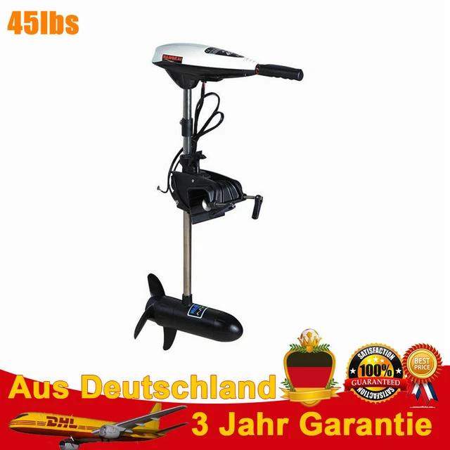 Motore Elettrico Fuoribordo 58LBS (22,8kg Spinta) Per Barca Da Pesca E Gommoni - 12V, 612W, Elica 3 Pale