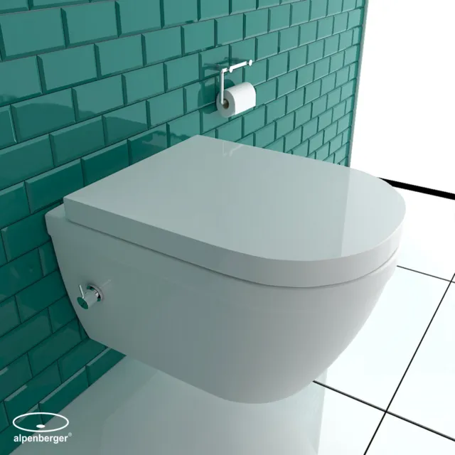 Wand WC Taharet Klo Hänge WC mit Bidet Spülrandlos Keramik Toilette Tiefspül WC