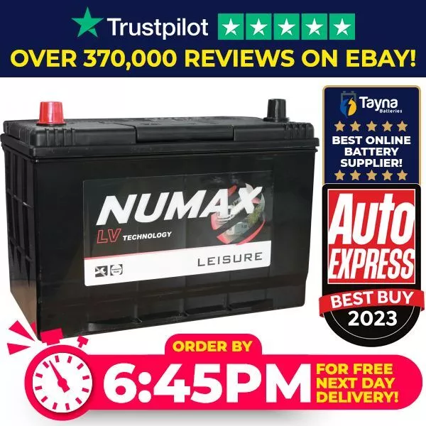 Numax LV26MF Heavy Duty Maintenance Free Leisure Marine Battery 95 Ah 800 CCA