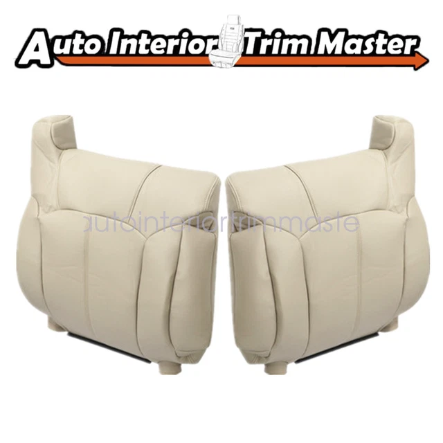 For Chevy Tahoe 1999-2002 Both Side Lean Back Replacement Leather Seat Cover Tan
