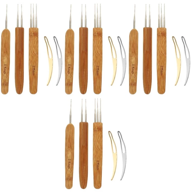 4 Sets Knitting Hooks Dreadlock Needle Crochet Knitting Tools Hair