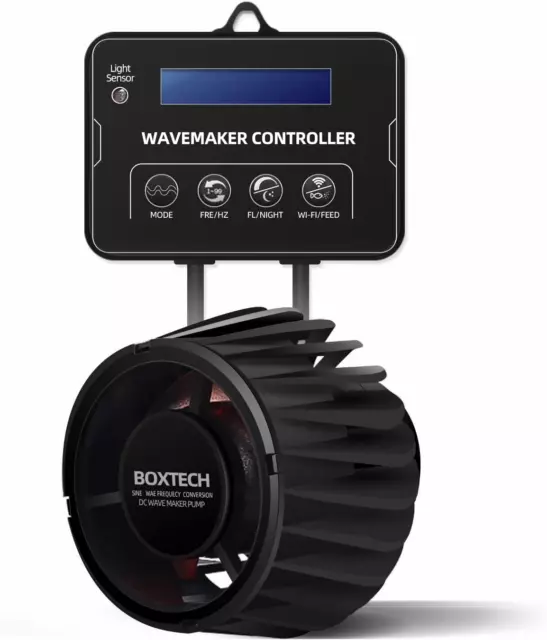 Aquarium Wave Maker with Controller, 3400 GPH DC Circulation Pump, Ultra-Quiet F